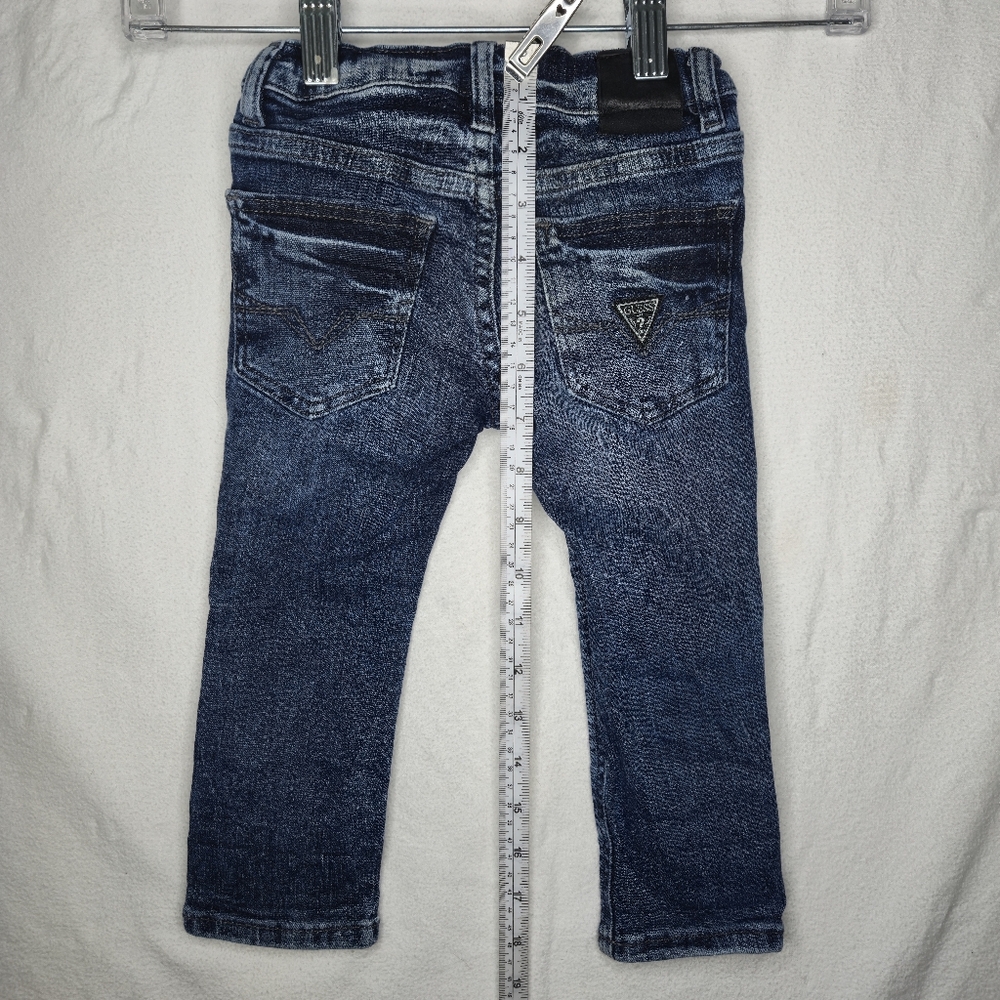 Guess Kids Denim Blue Jeans With Elastic Waist Adjustment Size 2 - Picture 2 of 6